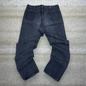 Vintage Y2K Rustler Jeans 36x32  Relaxed Fit Smoke Black Wash Work Wear Denim